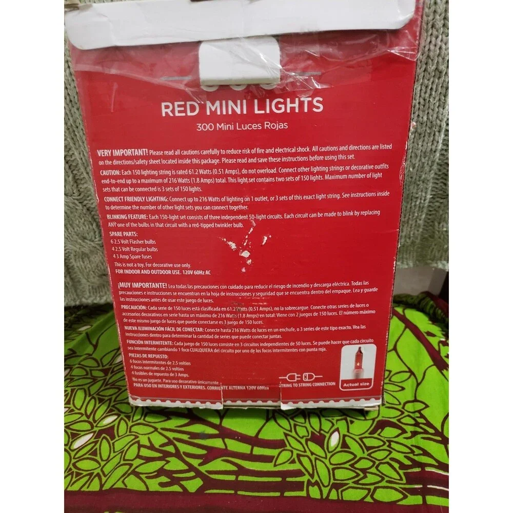 Holiday time 300 clear mini lights.